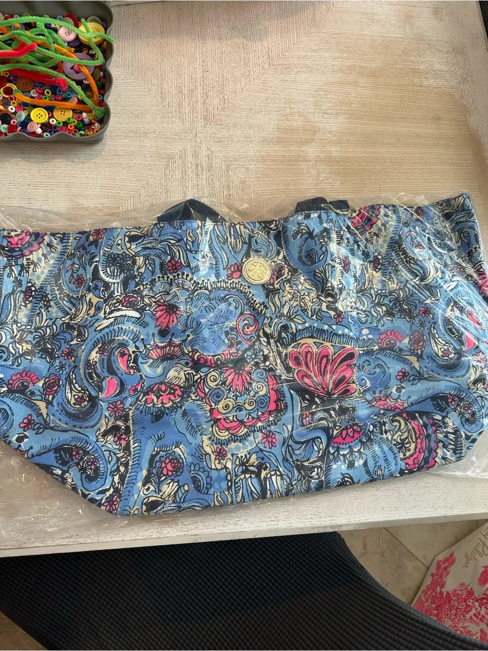 NWT Lilly Pulitzer Canvas Tote in Paisley Parade